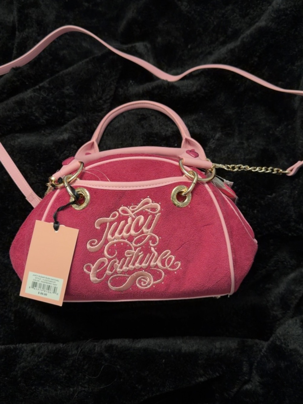 Juicy Couture Raspberry Tart Sugar Rush Satchel - Picture 1 of 3